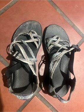 Chaco Women's Black Sandals with Multi-Color Straps